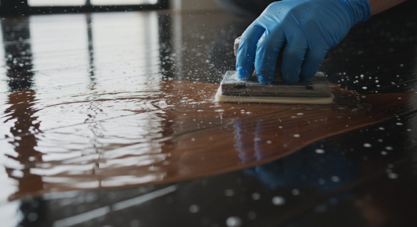 Nassschleifen einer Lackoberfläche mit Wasserfilm