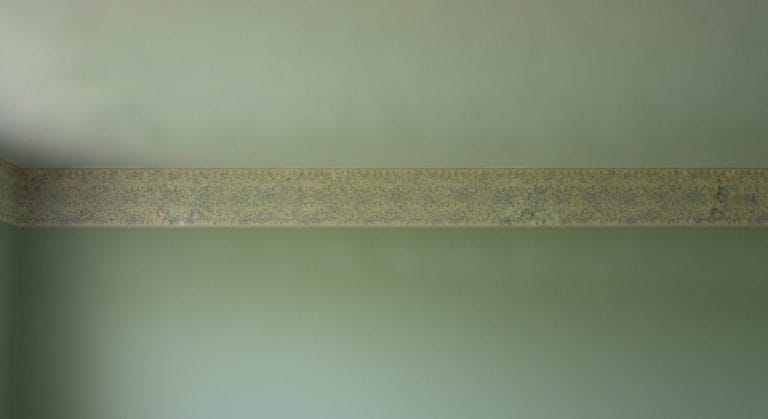 Dekorative Bordüre als Deckenabschluss an einer Wand